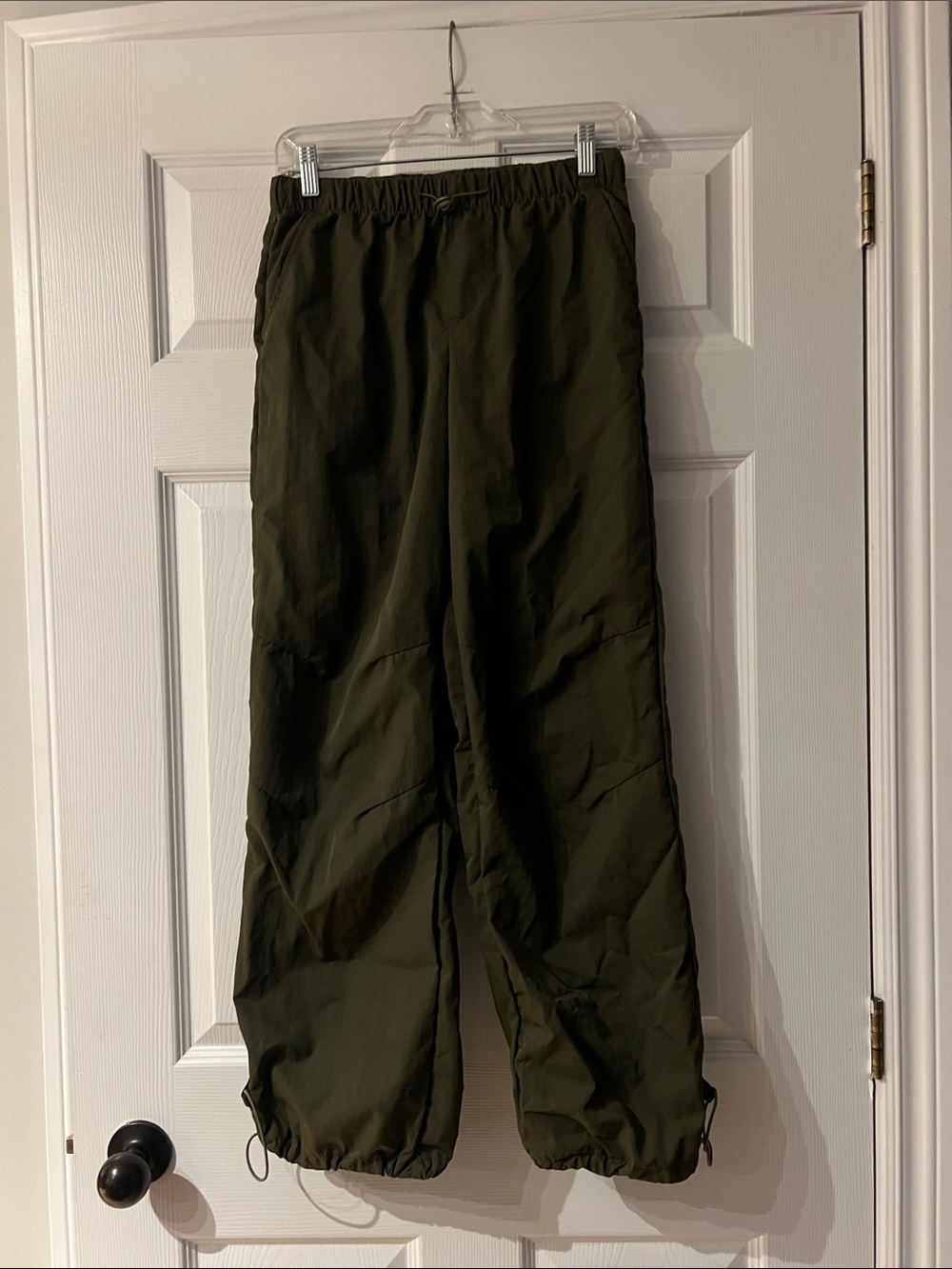 No Boundaries Olive Drawstring Ankle Pants